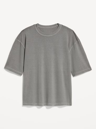 Old Navy Garment-Dyed Heavyweight Cropped T-Shirt - Stainless Steel in Kuwait