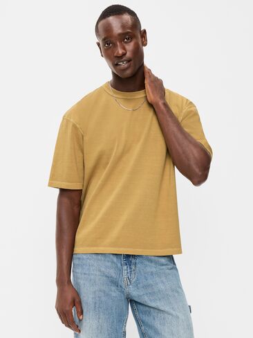 Old Navy Garment-Dyed Heavyweight Cropped T-Shirt - Wetland Reed in Kuwait