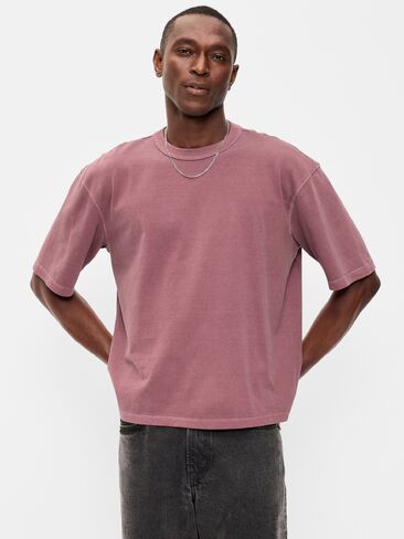 Old Navy Garment-Dyed Heavyweight Cropped T-Shirt - Reddy Or Not in Kuwait