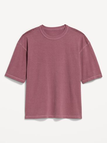 Old Navy Garment-Dyed Heavyweight Cropped T-Shirt - Reddy Or Not in Kuwait