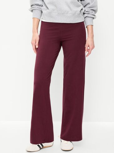 Old Navy High-Waisted Fashion Wide-Leg Leggings - Red Raisin in Kuwait