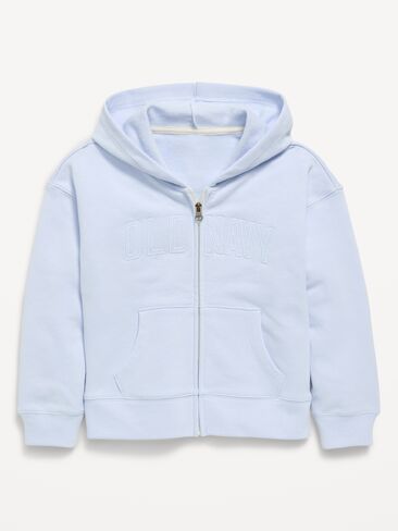 Old Navy Logo-Graphic Zip Hoodie for Girls - Contrail in Kuwait