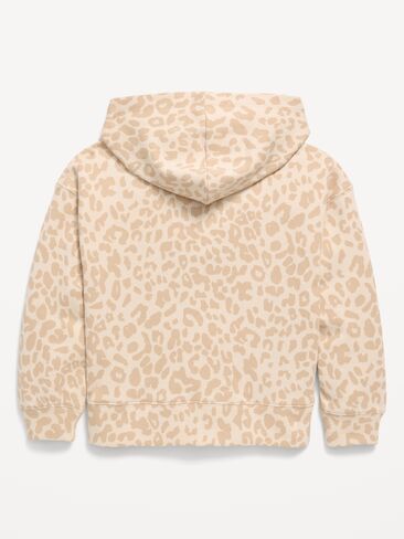 Old Navy Logo-Graphic Zip Hoodie for Girls - Leopard Top in Kuwait