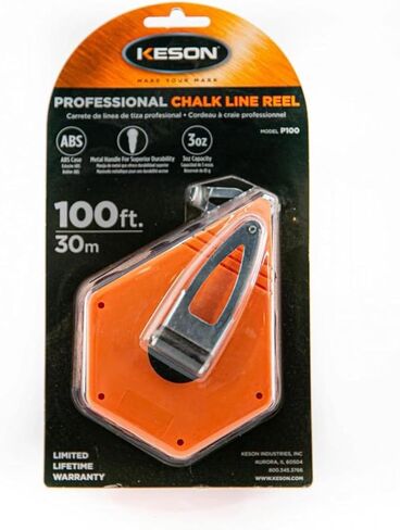 Keson P100 Octoganal Chalk Line Reel, 1.5mm String, 2-4-Ounce Capacity, 100-Foot in Saudi Arabia