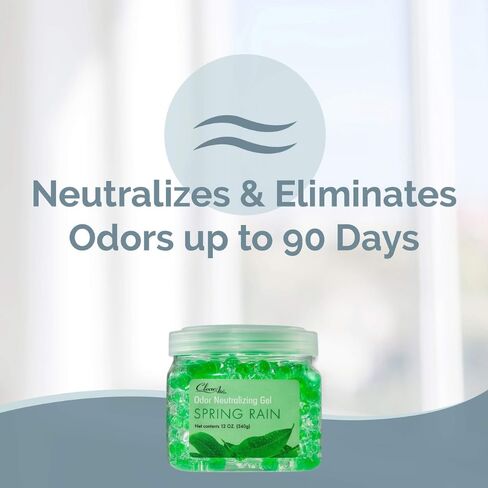 Clear Air Odor Eliminator Gel Beads - 12 oz, Pack of 2 - Air Freshener Made with Essential Oils - Eliminates Odors in Bathrooms, Cars, Boats, RVs & Pet Areas - Apple Cinnamon Scent in Kuwait