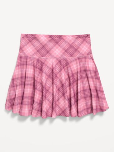 Old Navy High-Waisted PowerSoft Skort for Girls - Pink Plaid in Kuwait