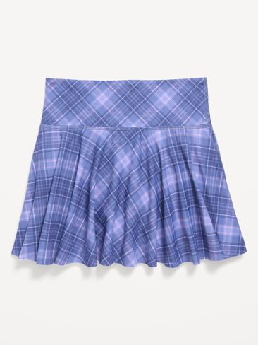 Old Navy High-Waisted PowerSoft Skort for Girls - Blue Plaid in Kuwait