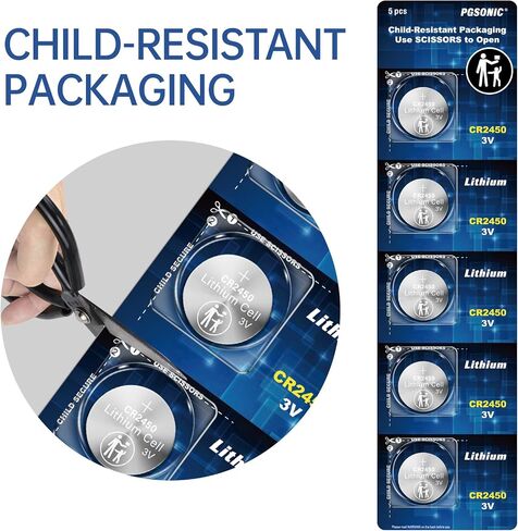 PGSONIC 20 Pack CR2450 3V Lithium Coin Battery in Saudi Arabia