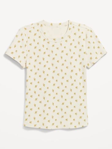 Old Navy Snug Crop T-Shirt - Green Floral in Kuwait