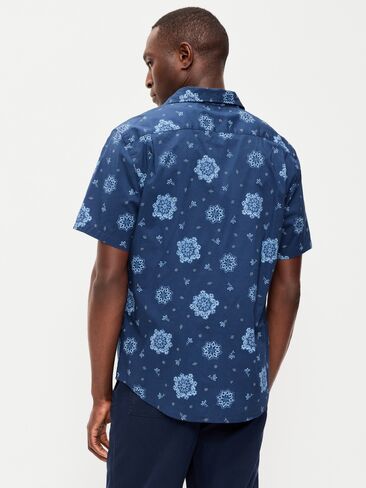 Old Navy Classic Fit Everyday Shirt - Blue Bandana in Kuwait