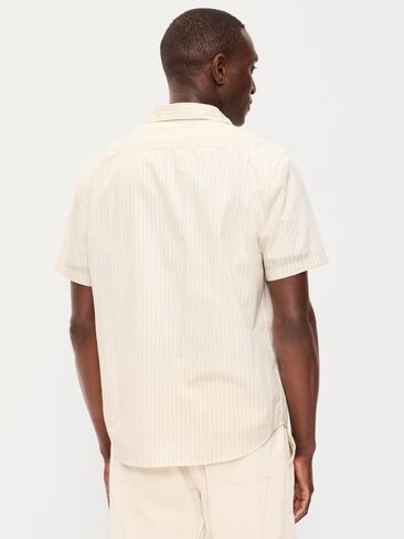 Old Navy Classic Fit Everyday Shirt - Sea Salt Stripe in Kuwait