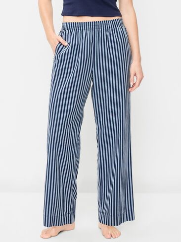 Old Navy High-Waisted Poplin Pajama Pant - Dark Blue Stripe in Kuwait