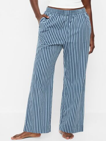 Old Navy High-Waisted Poplin Pajama Pant - Dark Blue Stripe in Kuwait