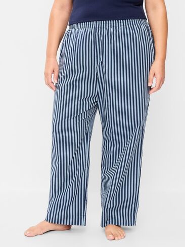 Old Navy High-Waisted Poplin Pajama Pant - Dark Blue Stripe in Kuwait