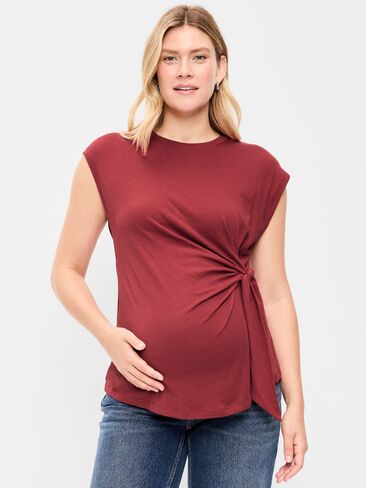 Old Navy Maternity Side-Tie Jersey Top - Loganberry in Kuwait