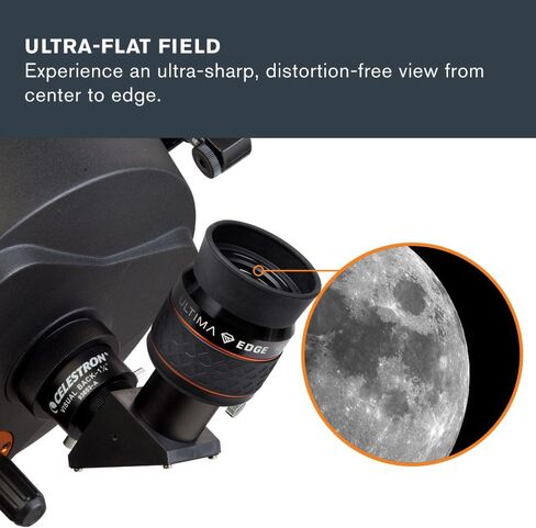 Celestron 93452 Ultima Edge 18mm Parfocal Ultra Flat Field Eyepiece Designed for 1.25" Focusers - Incredibly Crisp Views, Fully Multi-Coated Lens, Moulded Rubber Grip, Black in Kuwait