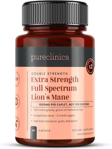 Pureclinica Full Spectrum Lion's Mane 15000 مجم × 90 كبسولة in Kuwait