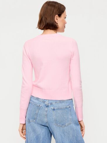 Old Navy SoSoft Cropped Crew-Neck Cardigan - Blush On You in Kuwait
