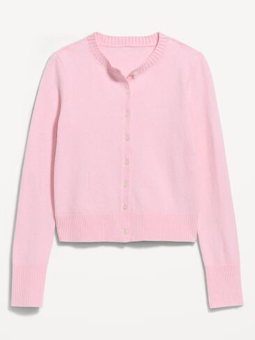 Old Navy SoSoft Cropped Crew-Neck Cardigan - Blush On You in Kuwait