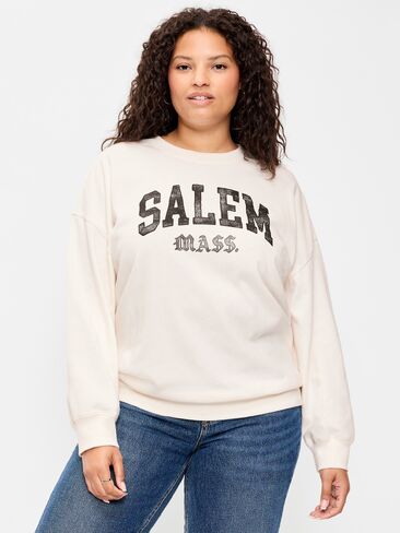 Old Navy SoComfy Oversized Crew-Neck Sweatshirt - Sea Salt in Kuwait