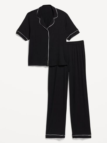 Old Navy Sunday Sleep Knit Jersey Pant Set - Black Jack in Kuwait