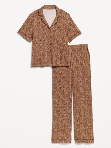 Old Navy Sunday Sleep Knit Jersey Pant Set - Leopard in Kuwait