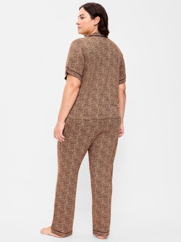Old Navy Sunday Sleep Knit Jersey Pant Set - Leopard in Kuwait
