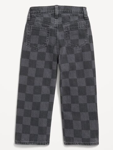 Old Navy Baggy Jeans for Toddler Boys - Black Check in Kuwait