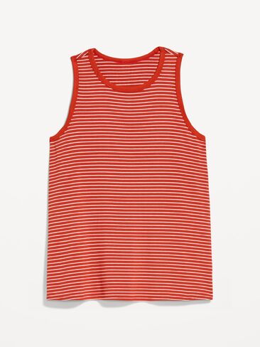 Old Navy Luxe High-Neck Tank Top - Red Stripe in Kuwait