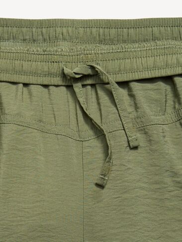 Old Navy High-Waisted Crinkled Harem Pants for Girls - Olive Through This in Kuwait