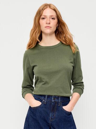 Old Navy EveryWear Long-Sleeve T-Shirt - Alpine Tundra in Kuwait