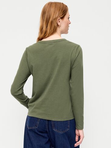 Old Navy EveryWear Long-Sleeve T-Shirt - Alpine Tundra in Kuwait