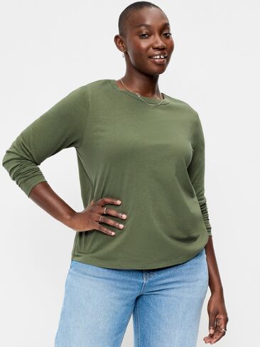 Old Navy EveryWear Long-Sleeve T-Shirt - Alpine Tundra in Kuwait