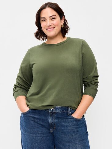 Old Navy EveryWear Long-Sleeve T-Shirt - Alpine Tundra in Kuwait