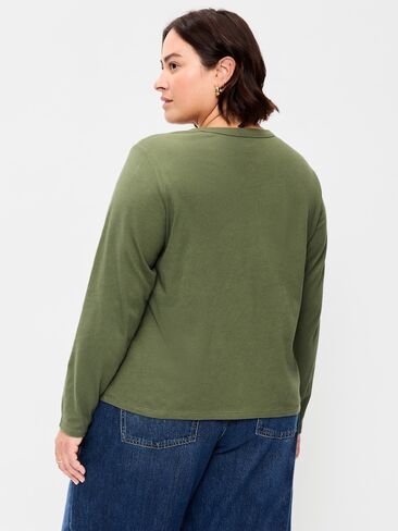 Old Navy EveryWear Long-Sleeve T-Shirt - Alpine Tundra in Kuwait