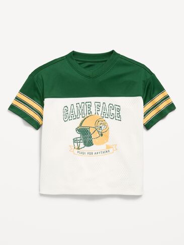 Old Navy Oversized Mesh Graphic Football T-Shirt for Toddler Boys - Field of Greens in Kuwait