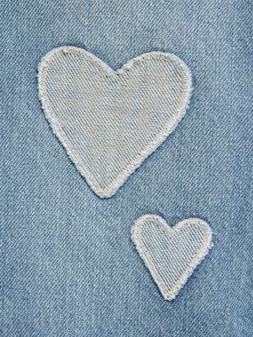 Old Navy High-Waisted Baggy Wide-Leg Jeans for Girls - Light Wash (Hearts) in Kuwait