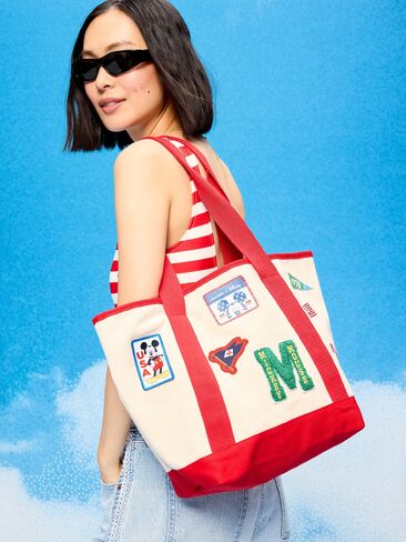 Old Navy Old Navy x Disney Mickey Mouse Large Tote Bag - Patchwork in Kuwait