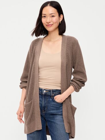 Old Navy Longline Open-Front Wrap - Chocolate Malted in Kuwait