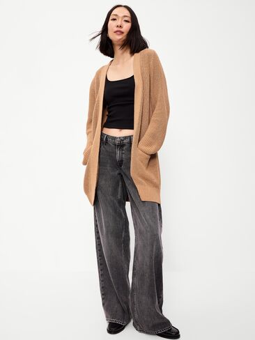 Old Navy Longline Open-Front Wrap - Heather Camel in Kuwait