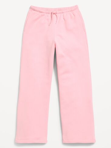 Old Navy High-Waisted Graphic Wide-Leg Sweatpants for Girls - Pink Pirouette in Kuwait
