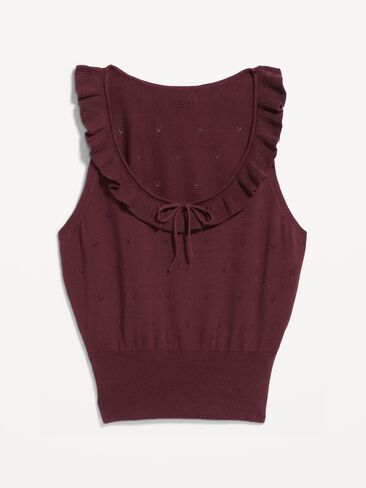 Old Navy SoSoft Cotton Tie-Front Pointelle Tank Top - Reddy Or Not in Kuwait