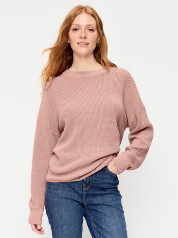 Old Navy Seaside Cotton Shaker Tunic Sweater - Powder Pink in Kuwait