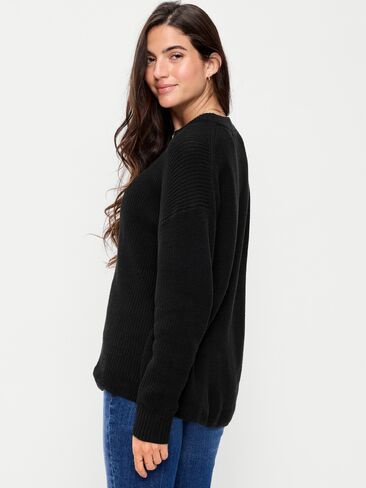Old Navy Seaside Cotton Shaker Tunic Sweater - Black Jack in Kuwait
