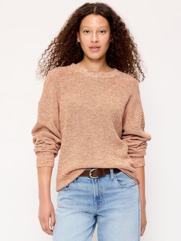 Old Navy Seaside Cotton Shaker Tunic Sweater - Oatmeal Marl in Kuwait