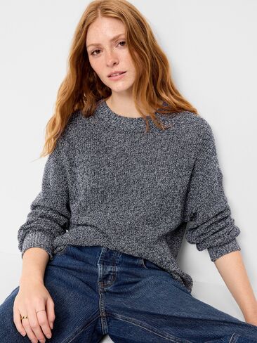 Old Navy Seaside Cotton Shaker Tunic Sweater - Blue Marl in Kuwait