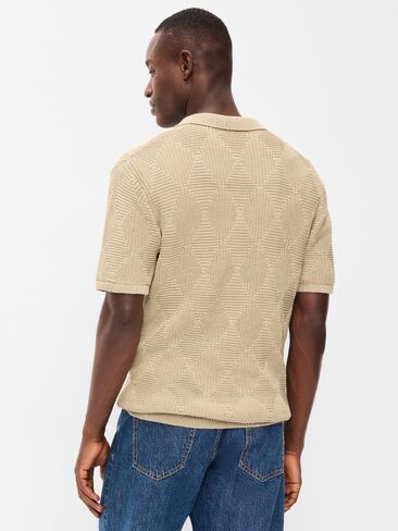 Old Navy Mixed-Stitch Polo Sweater - A Stone's Throw in Kuwait