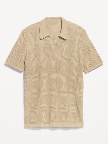 Old Navy Mixed-Stitch Polo Sweater - A Stone's Throw in Kuwait