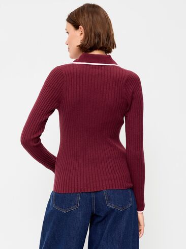 Old Navy Long-Sleeve Half-Zip Top - Red Lacquer in Kuwait