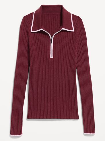 Old Navy Long-Sleeve Half-Zip Top - Red Lacquer in Kuwait